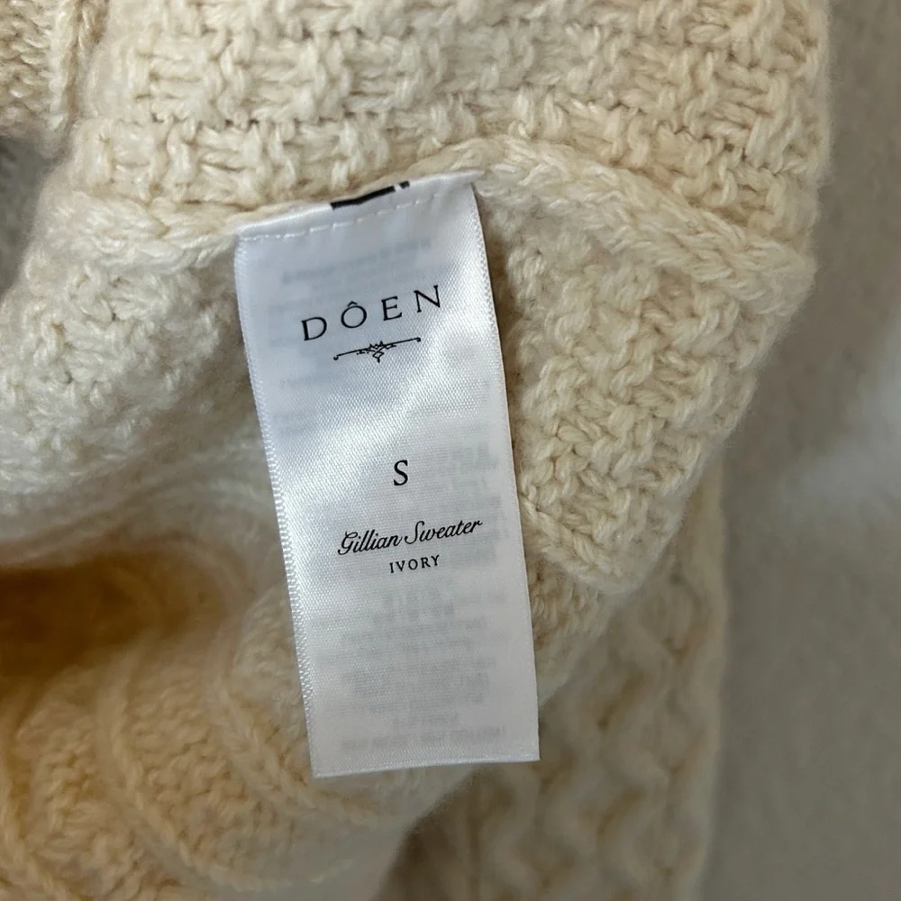 NWT Doen Gillian Sweater Ivory